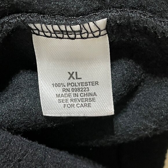 2 BCG Fleece 1/4 Zip Pullover Sweatshirt Size XL Black Cream Women's Athletic - Picture 10 of 11